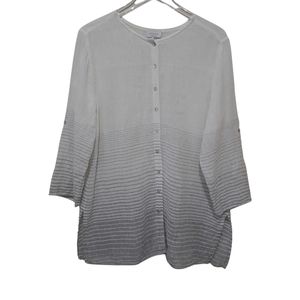 Kenar 100% Linen Button Down Tunic Size Medium